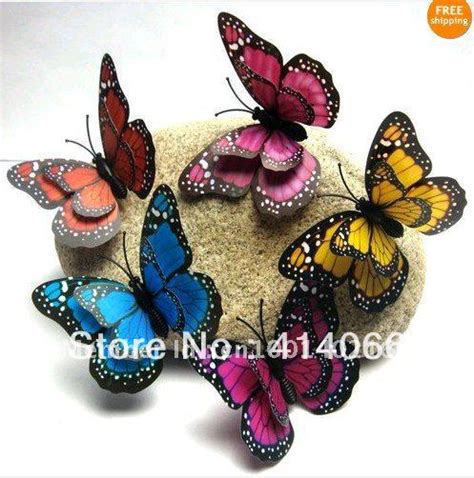 The gorgeous decorative butterflies from yarns and beads are ready. Hot& wholesale free shipping 48Pcs 3D wall stickers ...