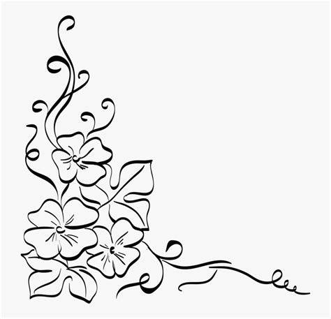 Drawing Borders Ornament Drawing Simple Borders Flower Ornaments