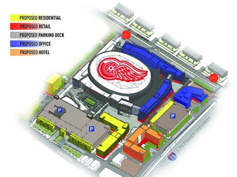 Little Caesars Arena Parking Map Maping Resources