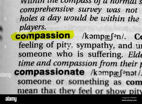 Highlighted Word Compassion Concept And Meaning Stock Photo Alamy
