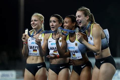 Making Of Champions Germany Stun Jamaica To Win Women’s 4x100m At World Relays Making Of