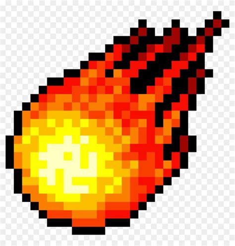 Fireball Clipart Pixel Sprite Pixel Fireball Png Download 798827