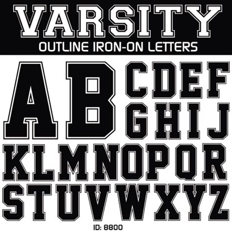Printable Varsity Letters B58