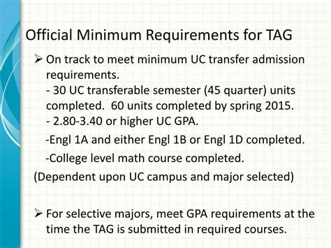 Ppt Uc Transfer Admission Guarantee Tag Powerpoint Presentation