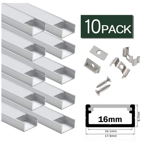 Led Aluminum Channel Widestarlandled Aluminum Profile 10 Pack With Co