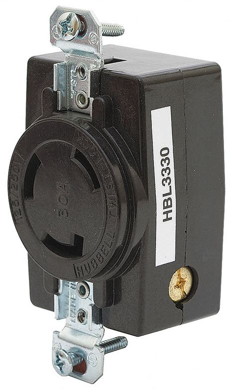 Hubbell Wiring Device Kellems Black Locking Receptacle 30 Amps 125