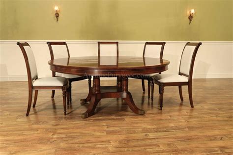 Custom 72 Inch Round Dining Table With Self Storing Leaf