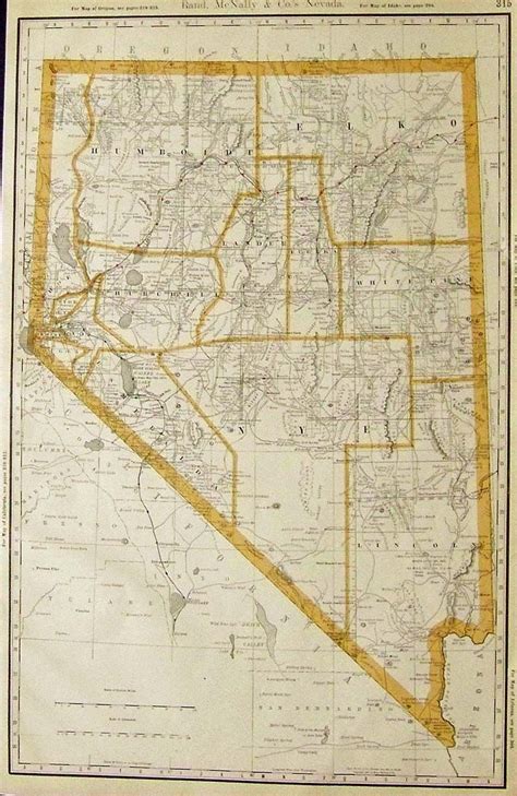 Prints Old And Rare Nevada Antique Maps And Prints Old Maps Antique