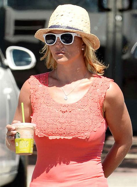 Britney Spears Shows Off Her Legs In Shorts Leaving Starbucks In Westlake Village