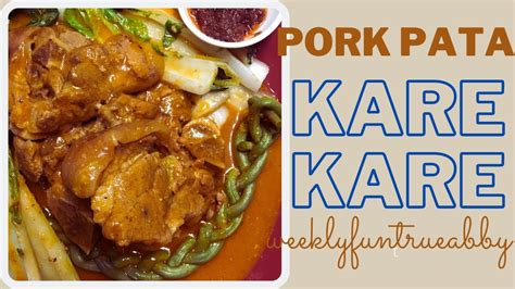 Pork Pata Kare Kare ⎮pork Hocks Rich In Peanut Butter Sauce Youtube