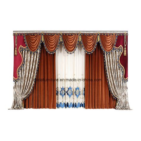 Zhida New Classical Style Luxury Hotel Lobby Bedroom Window Curtains