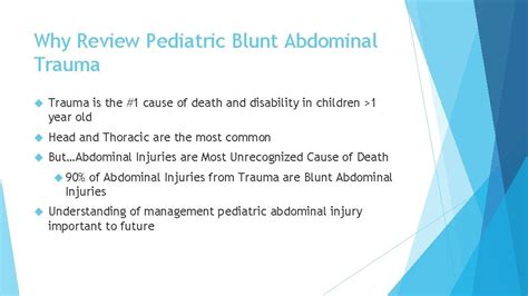 Pediatric Blunt Abdominal Trauma Does This Patient Need