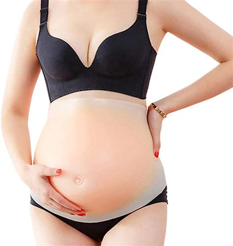 YNIXK Fake Schwangerschaftsbauch für Erwachsene aus Silikon gefälschter schwangerer Bauch