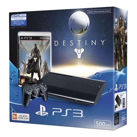 Playstation 3 super slim ✅. Playstation 3 Super Slim 500Gb черная с игрой «Destiny ...