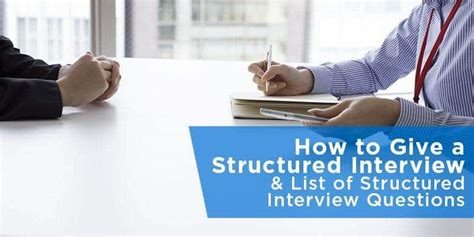 Structured Interview Definition Process And Examples
