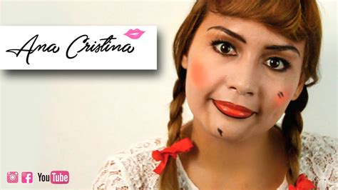 Maquillaje Annabelle El Conjuro Para Halloween Youtube