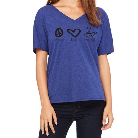Bella Canvas Womens Slouchy Short Sleeve V Neck Tee Show Your Logo