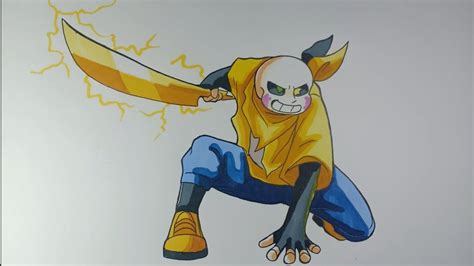 How To Draw Slash Sans Nghệ Thuật Vẽ Sans Vết Chém Youtube