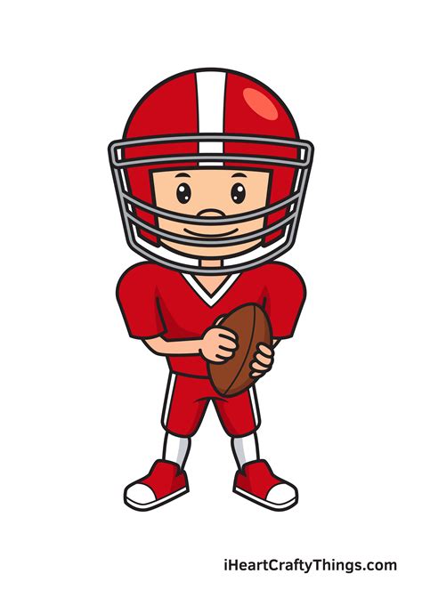 Football Player Drawing How To Draw A Football Player Step By Step