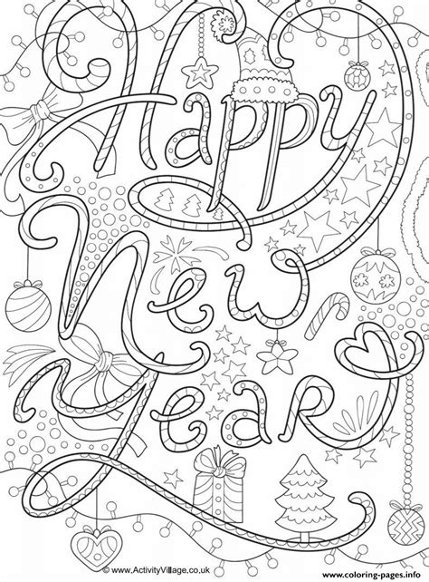 There are 1134 new year coloring pages for sale on etsy, and they cost $3.44 on average. Happy New Year Adult Coloring Pages Printable