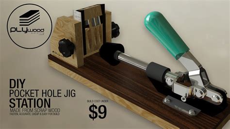 Diy Pocket Hole Jig Station Made From Scrap Wood Youtube