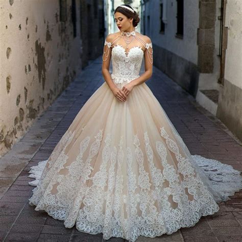 Lace Princess Ball Gown Wedding Dresses Roycebridal Official Store