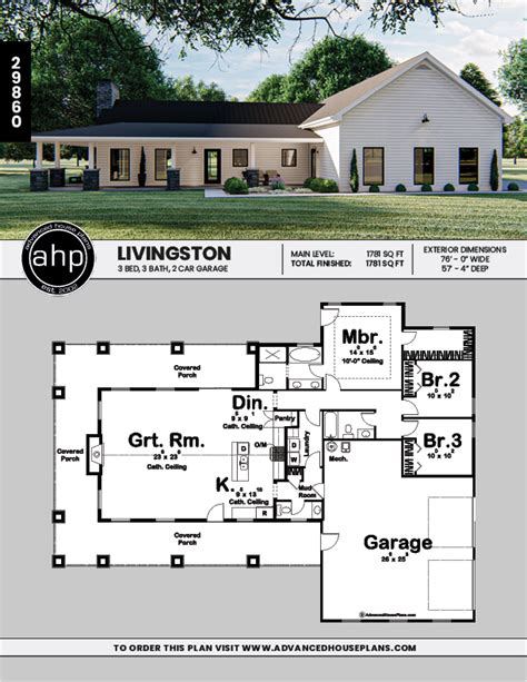 1 Story Barndominium Plan Livingston In 2020 New House Plans