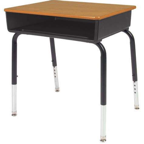 785 Series Open Front School Desk With Laminate Top And Plastic Book Box