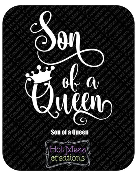 Son Of A Queen Svg Crown Queen Svg Mother And Son Svg