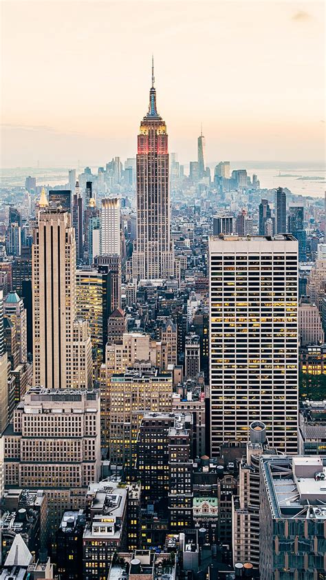 Wallpaper New York City Skyline Cityscape Skyscrapers