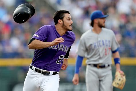Colorado Rockies Nolan Arenado Leaves Game After Being Hit By Pitch