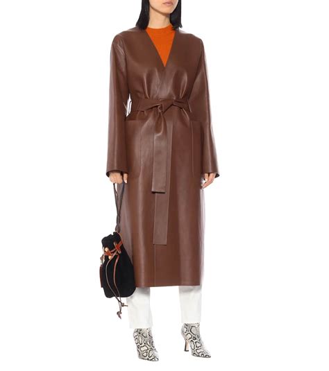 Leather Coat By Loewe Coshio Online Shop