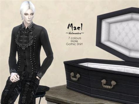 Helsoseiras Mael Gothic Shirt Male Sims 4 Mods Clothes Sims 4