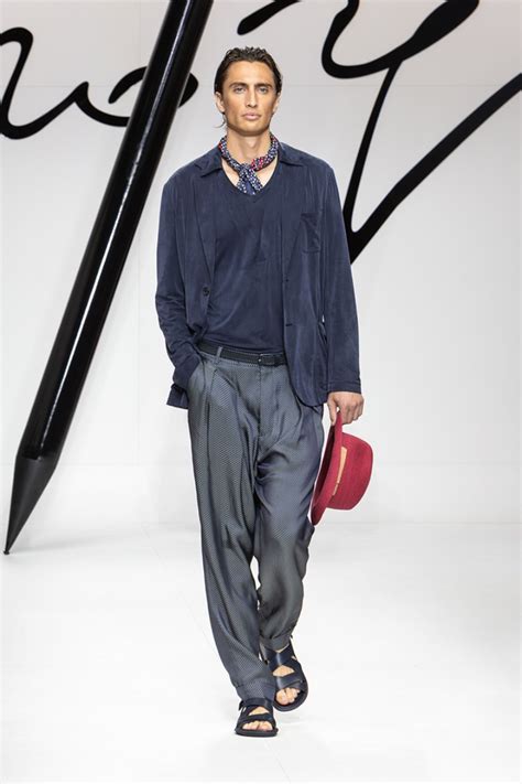 Mens Fashion Giorgio Armani Spring 2024 Weaving A Story