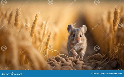 Golden Or Field Hamster In A Cornfield Stock Photo Image Of Squirrel