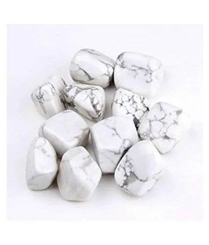 White Gemstone Agate Howlite Tumbled Stone For Home Decor And Healing