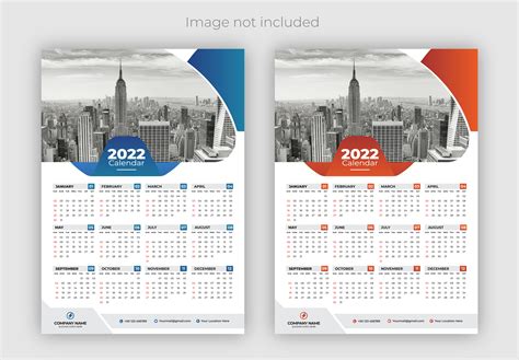 Modern Wall Calendar 2022 Graphic By Rifathasan349 · Creative Fabrica