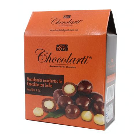 Caja De Macadamias Cubiertas De Chocolate Marca Chocolarti Oz