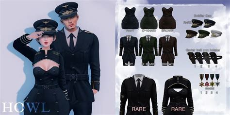 Howl Military Uniforms For Arcade September Sims 4 Mods Clothes