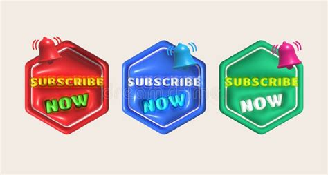 Illustration 3d Subscribe Icon Subscribe Button 3d Element Stock