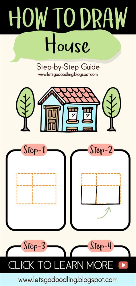 How To Draw House Easy Step By Step Drawing Tutorial