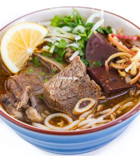 Vietnamese Spicy Beef Noodle Soup Bun Bo Hue — Vicky Pham Recipe