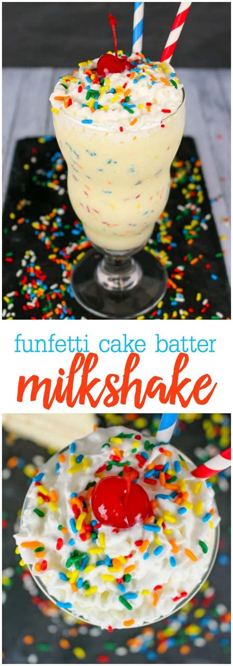 Funfetti Cake Batter Milkshake Recipe Funfetti Cake