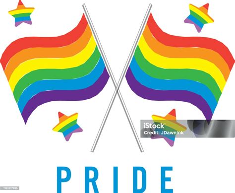 Gay Pride Lub Lgbt Happy Pride Month Etykieta Lub Projekt Naklejki