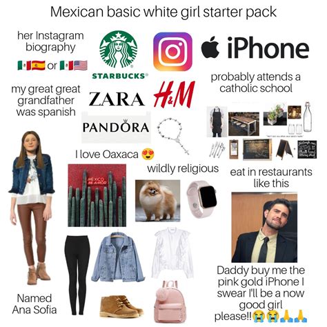 Mexican Basic White Girl Starter Pack Rstarterpacks Starter Packs