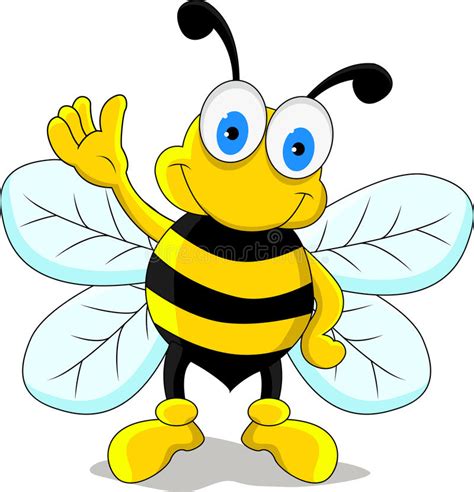 Funny Bee Cartoon Character Stock Illustration