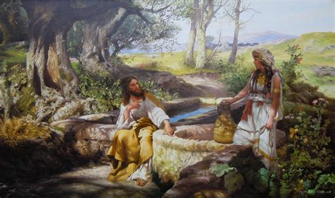 Painting A Copy Of Henry Semiradsky Jesus Christ And The Samaritan Woman 100798