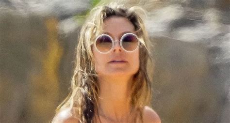 Heidi Klum Goes Topless On Beach And Kisses Tom Kaulitz