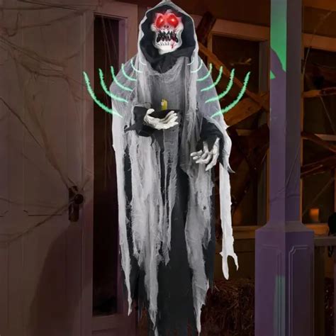 Scary Halloween Decorations Life Size Halloween Grim Reaper Prop Skull