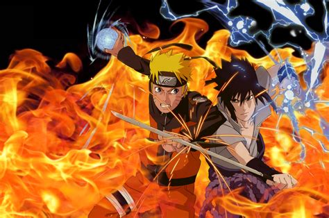 Naruto And Sasuke Clashing Wills Of Fire By Msu82 On Deviantart